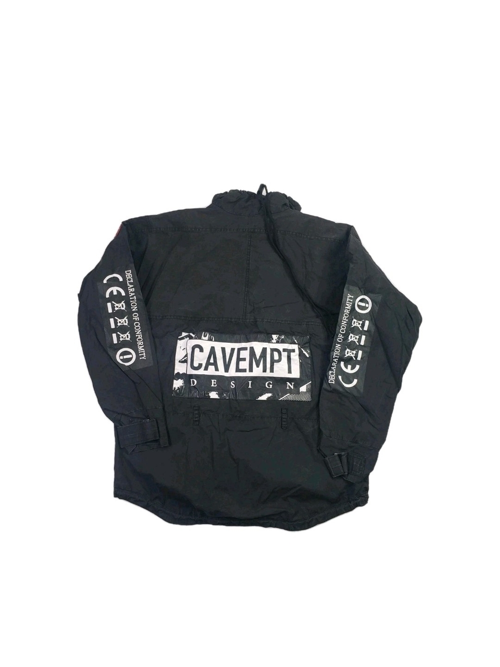 Cav Empt Black Graphic Anorak  Windbreaker Jacket